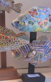 Bob Rhoades: Six Fish on Stands (detail)